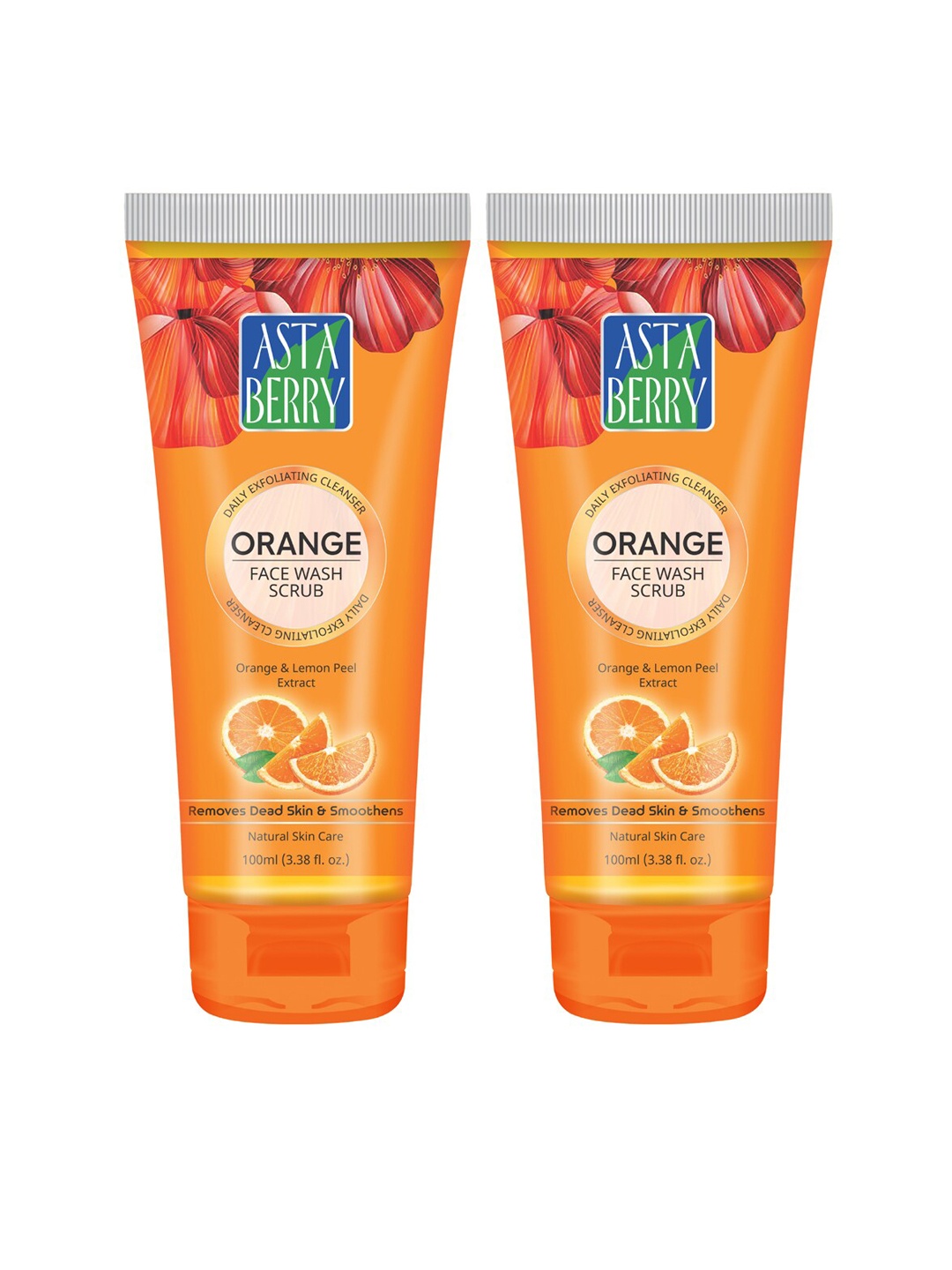 

Astaberry Pack of 2 Orange Face Wash Scrub 100 ml Each