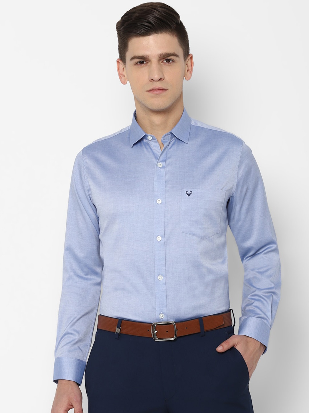 

Allen Solly Men Blue Slim Fit Opaque Formal Shirt