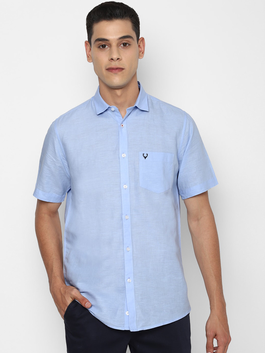 

Allen Solly Men Blue Slim Fit Opaque Casual Shirt
