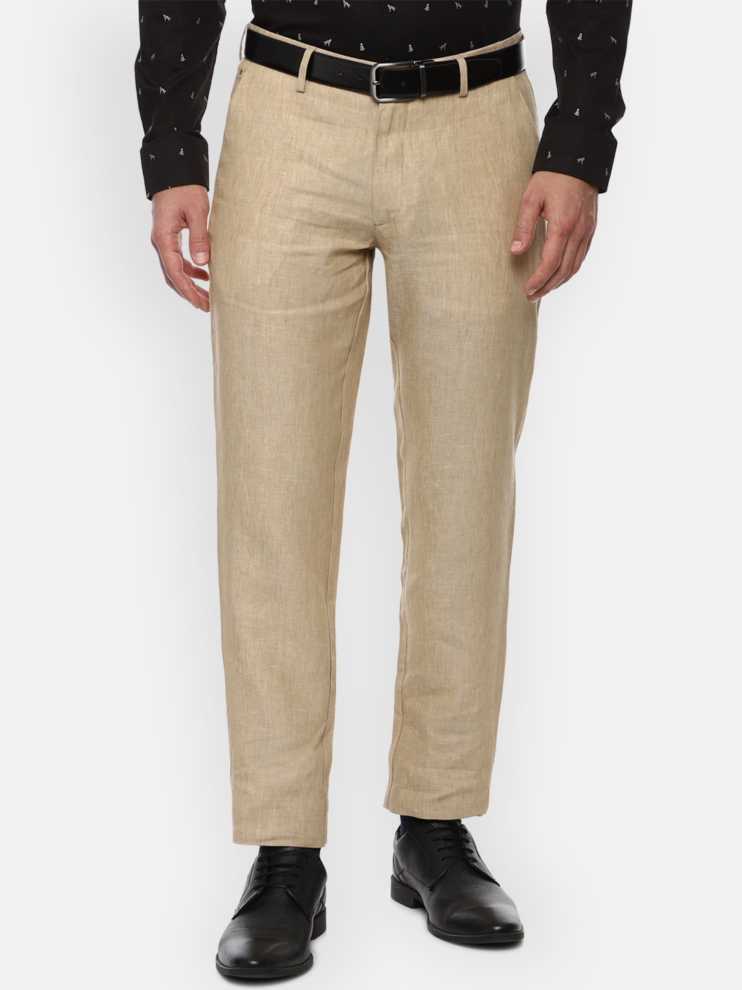 

Louis Philippe Men Khaki Slim Fit Formal Trousers