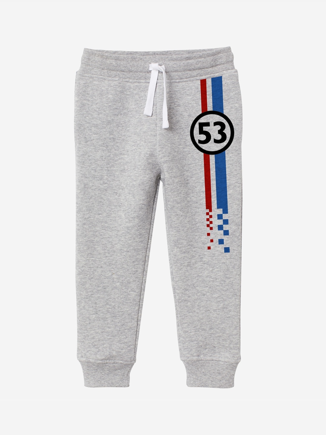 

x2o Boys Grey & Red Graphic Printed Cotton Joggers