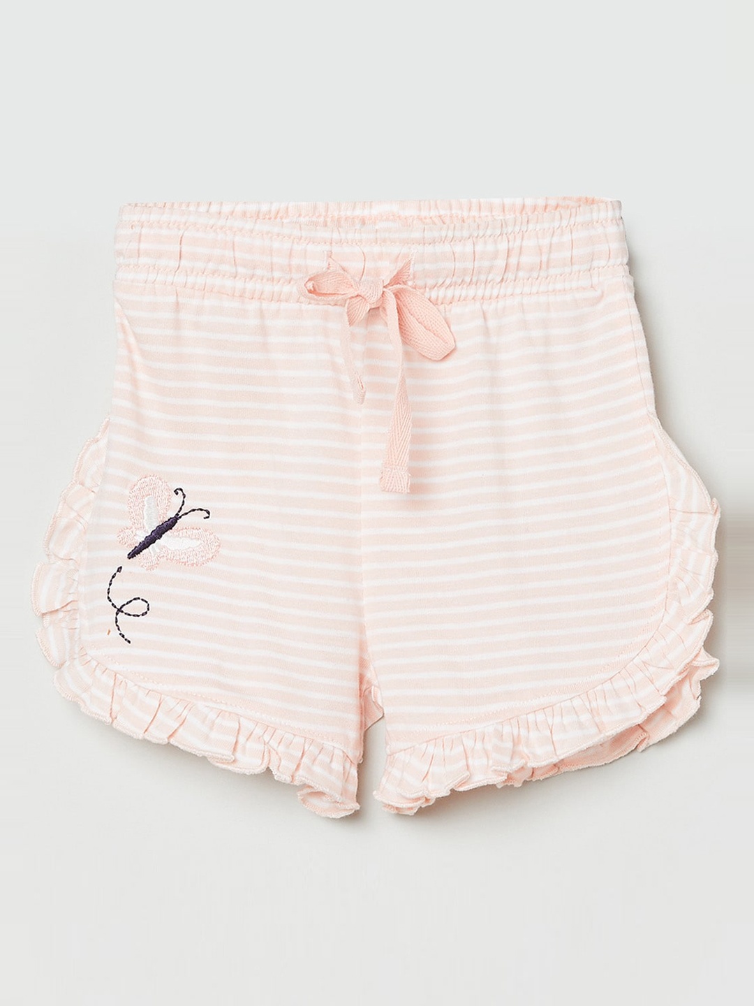 

max Girls Multicoloured Striped Regular Shorts, Multi
