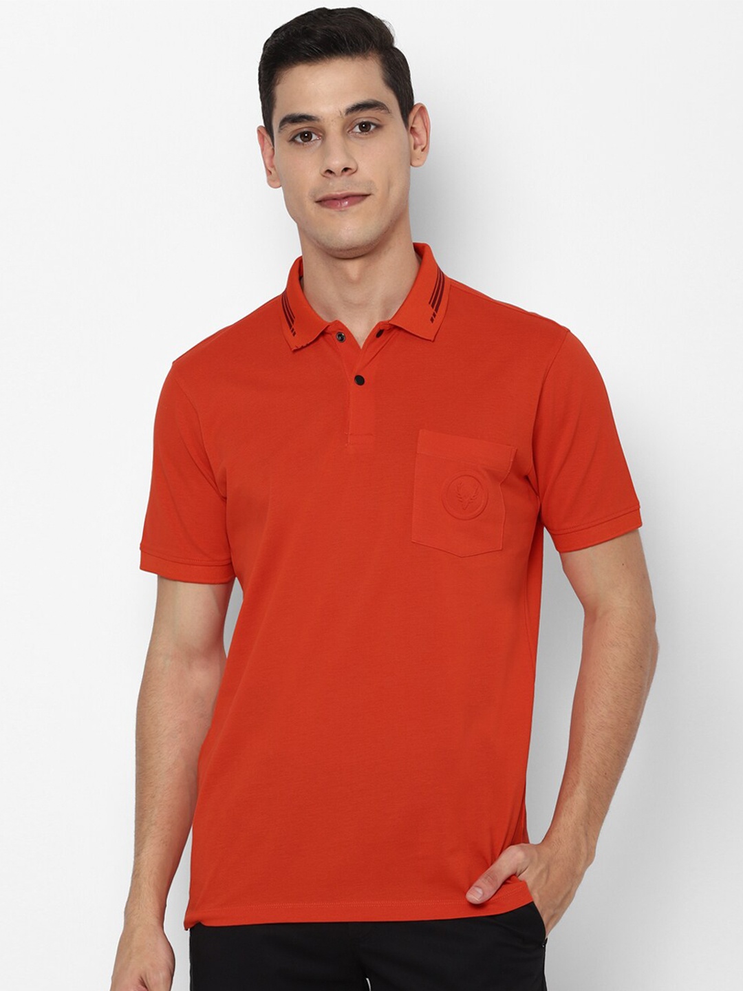 

Allen Solly Men Red Polo Collar T-shirt