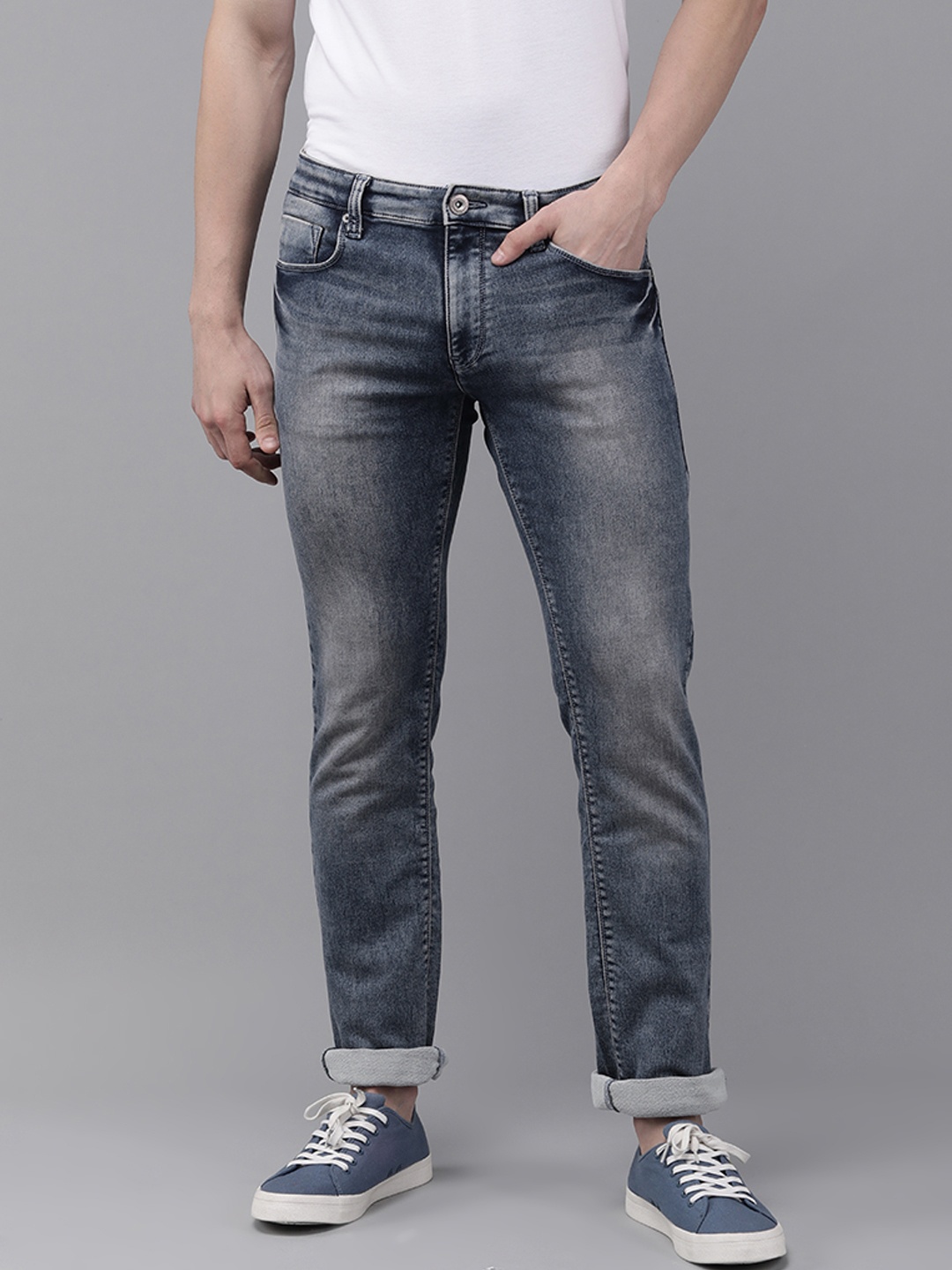

BEAT LONDON by PEPE JEANS Men Blue DAVE SOHO Skinny Fit Low-Rise Stretchable Jeans