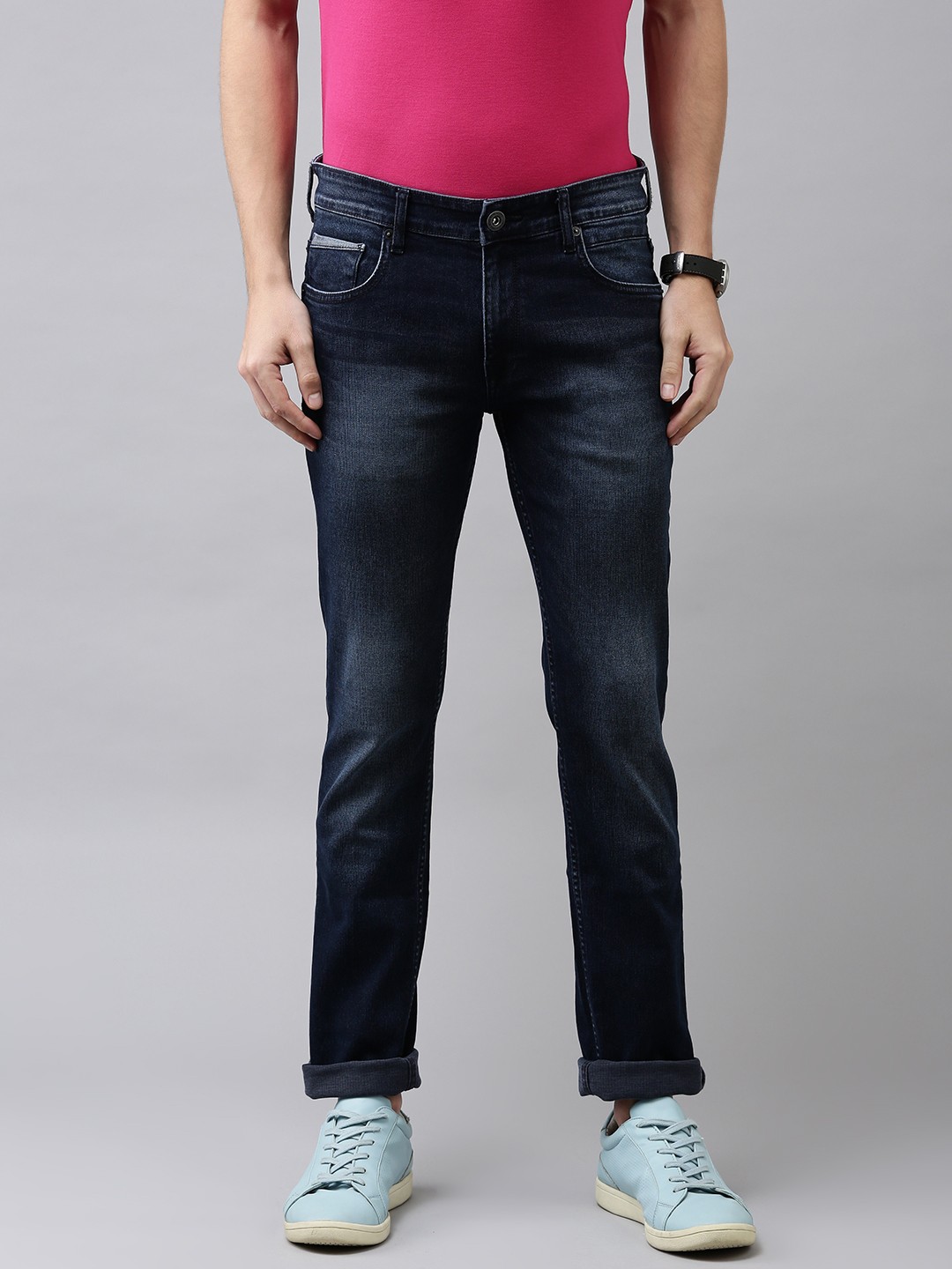 

BEAT LONDON by PEPE JEANS Men Blue Vapour Slim Fit Light Fade Stretchable Jeans