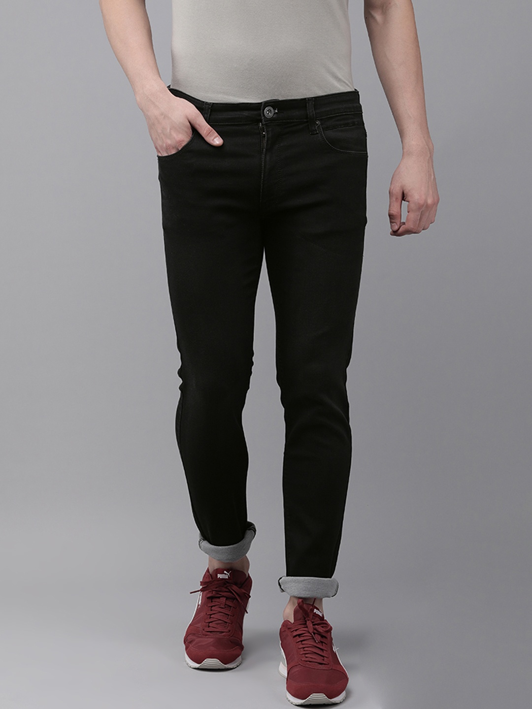 

BEAT LONDON by PEPE JEANS Men CHRIS CHINOX Black Stretchable Jeans