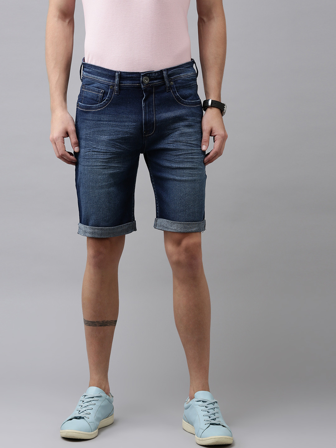 

BEAT LONDON by PEPE JEANS Men Blue Slim Fit Low-Rise Light Fade Stretchable Jeans