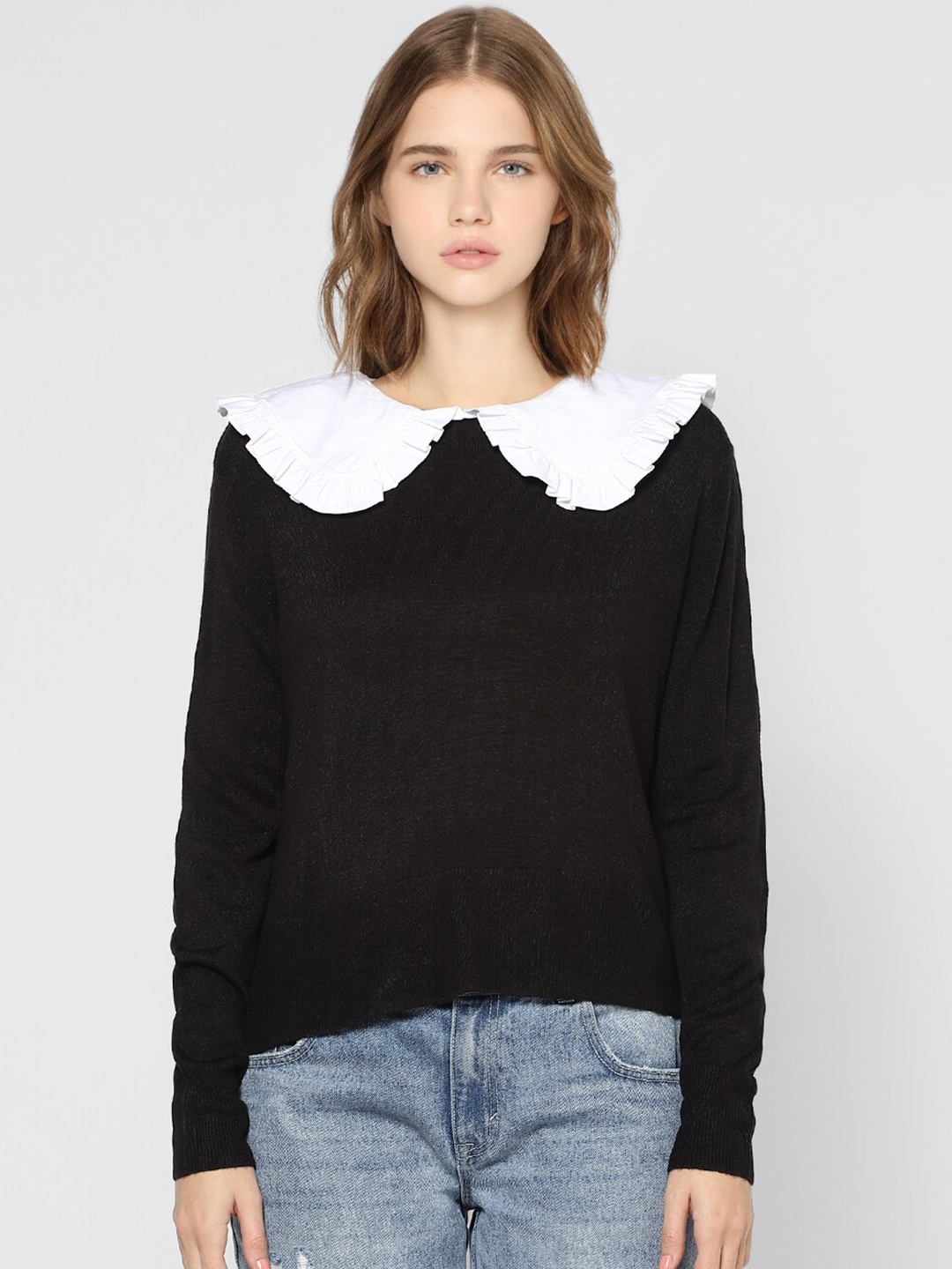 

ONLY Women Black & White Pullover