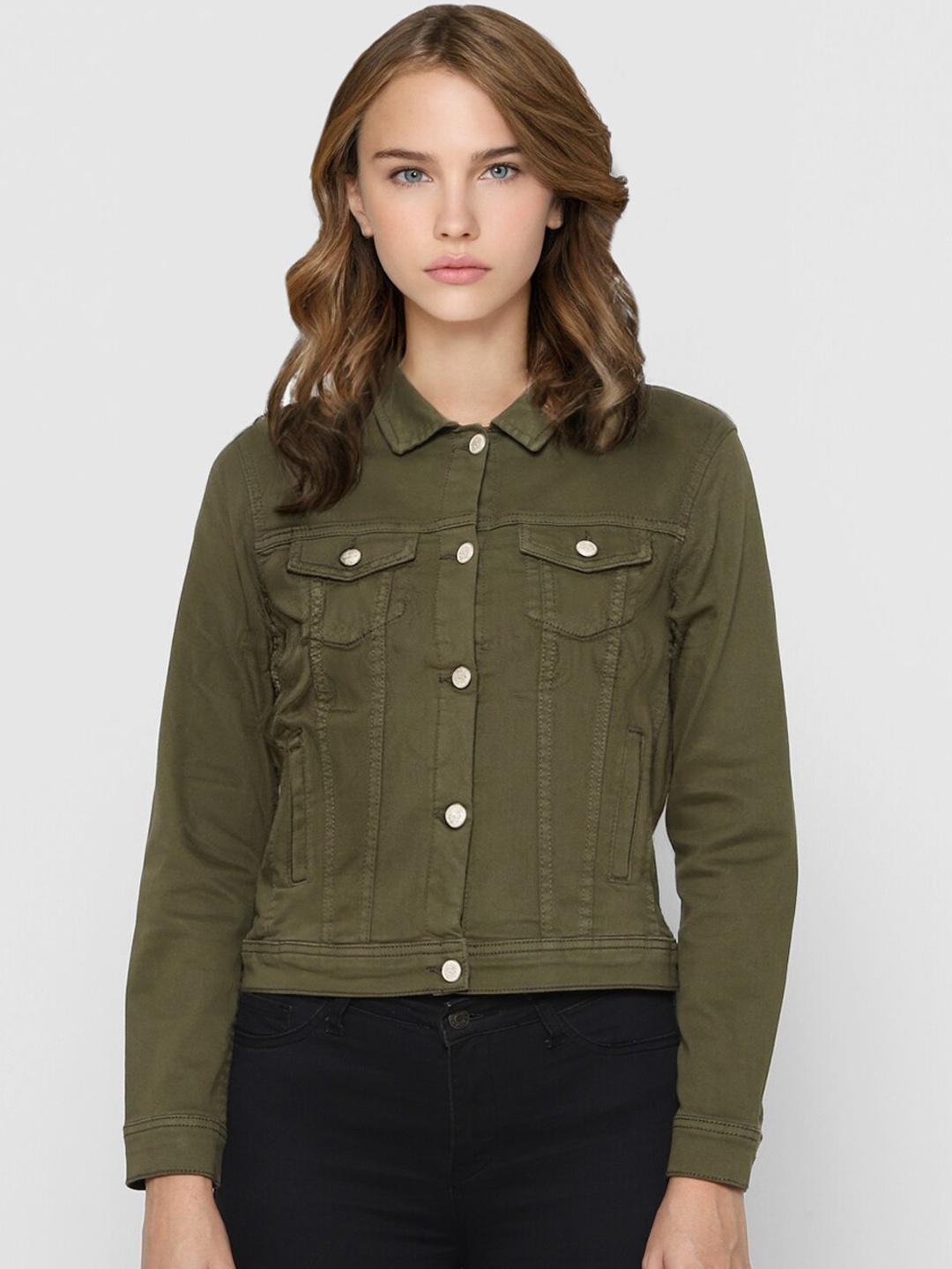 

ONLY Women Olive Solid Tailored Jacket
