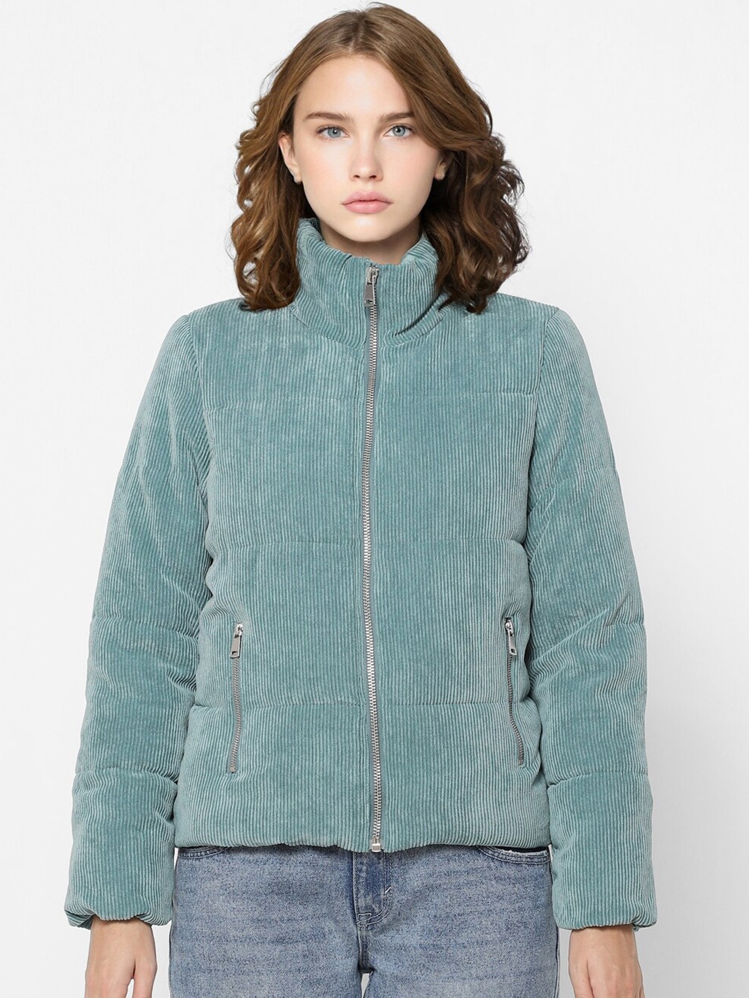 

ONLY Women Blue Padded Jacket