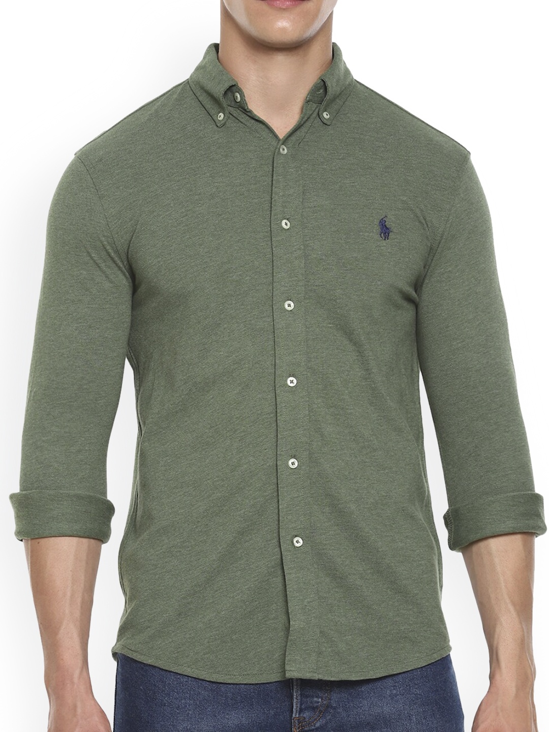 

Polo Ralph Lauren Men Green Casual Shirt