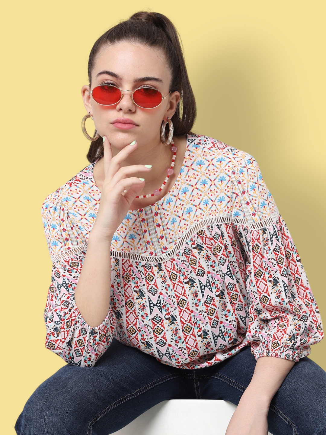 

ONLY Multicoloured Floral Top, Multi