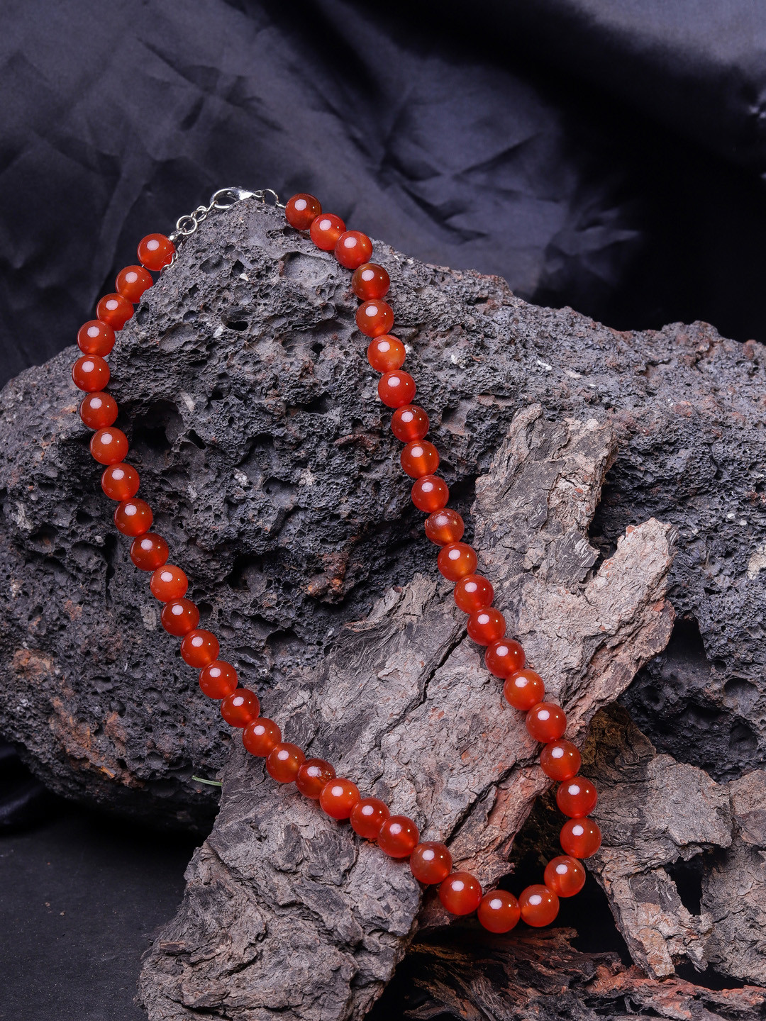 

DIVA WALK Brown Silver-Plated Handcrafted Necklace
