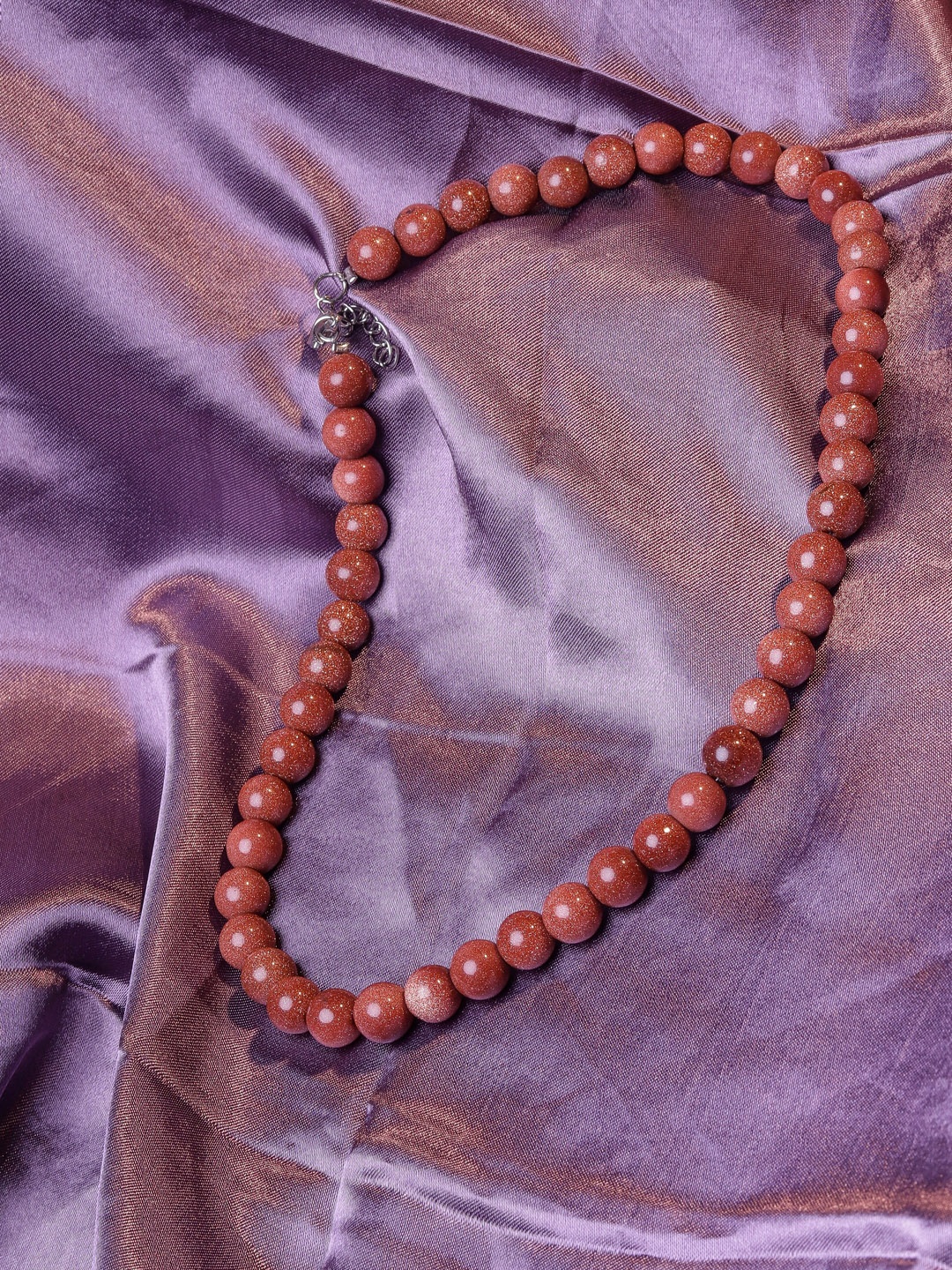 

DIVA WALK Brown Silver-Plated Handcrafted Necklace