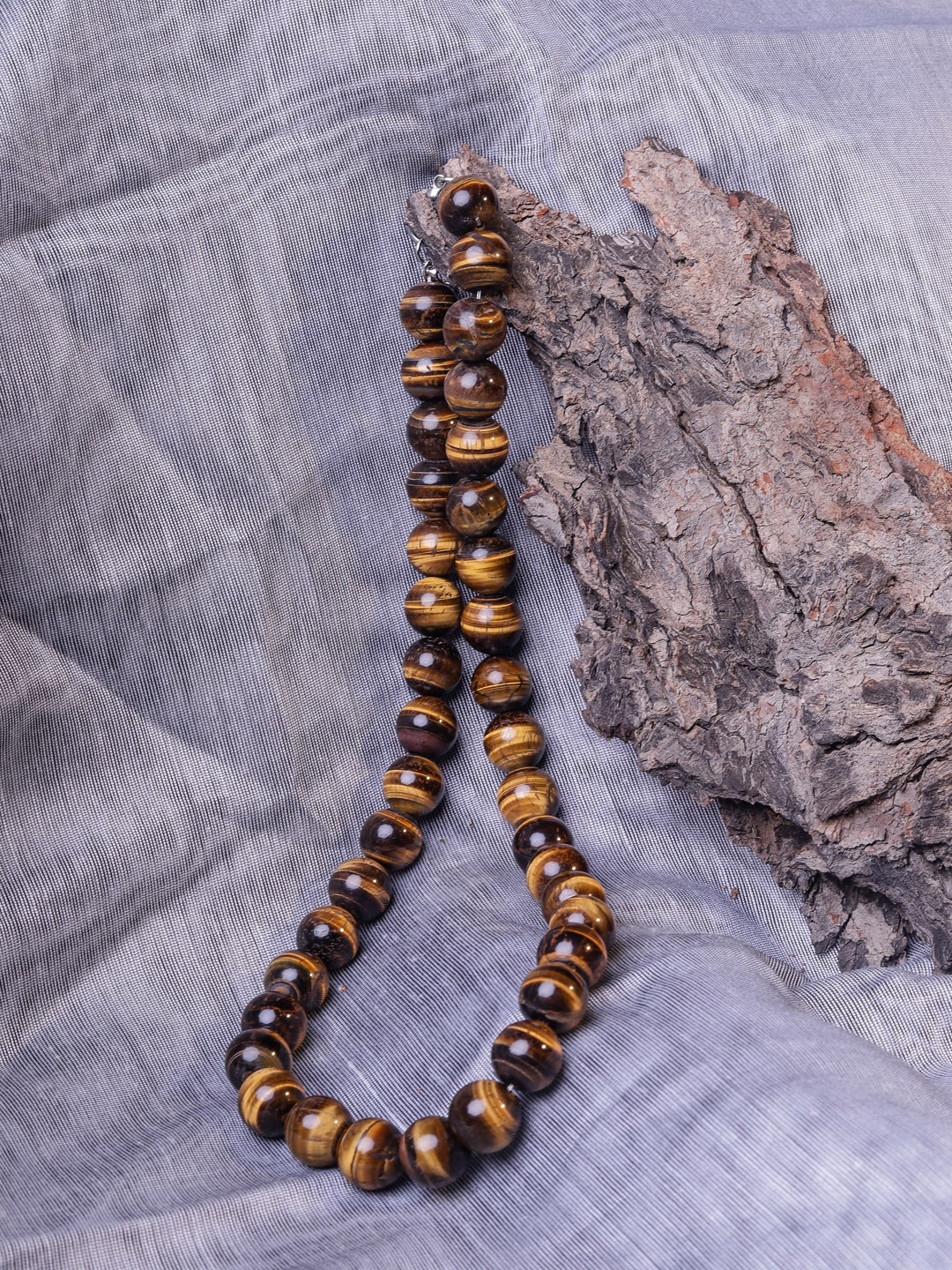 

DIVA WALK Brown & Mustard Silver-Plated Necklace