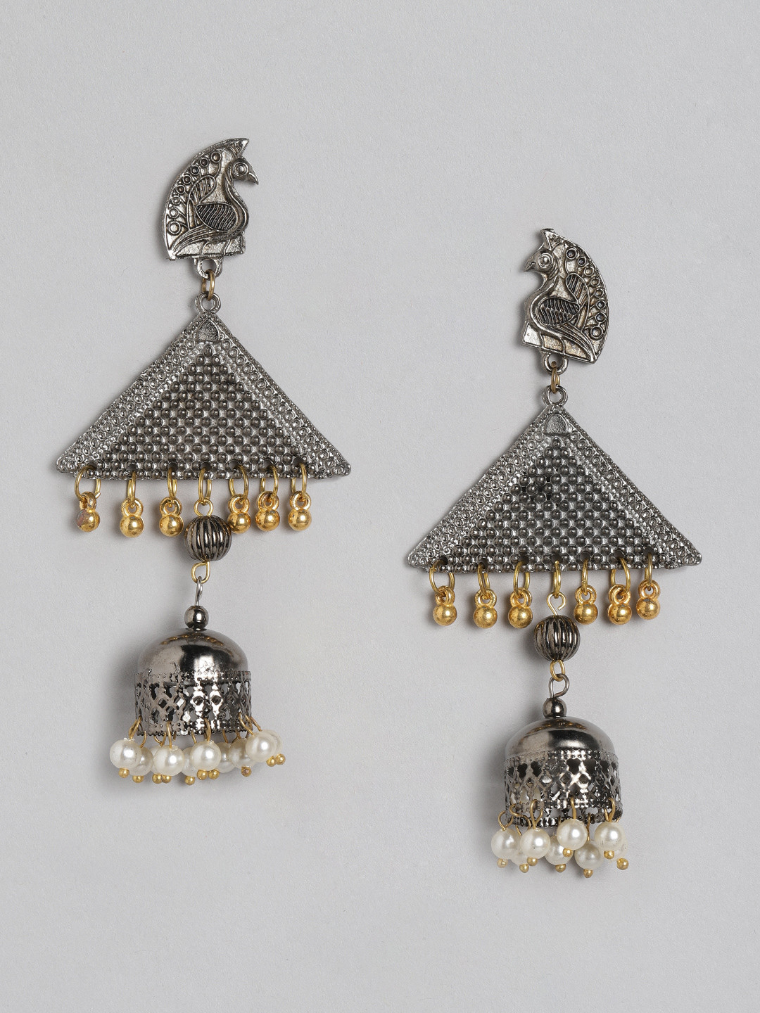 

DIVA WALK Black Contemporary Jhumkas Earrings