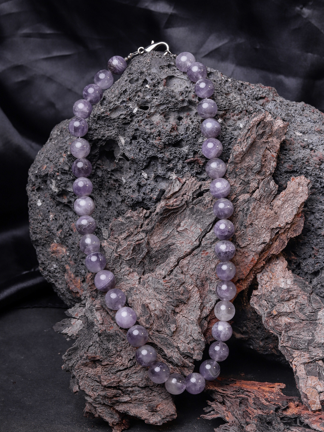 

DIVA WALK Purple Silver-Plated Necklace