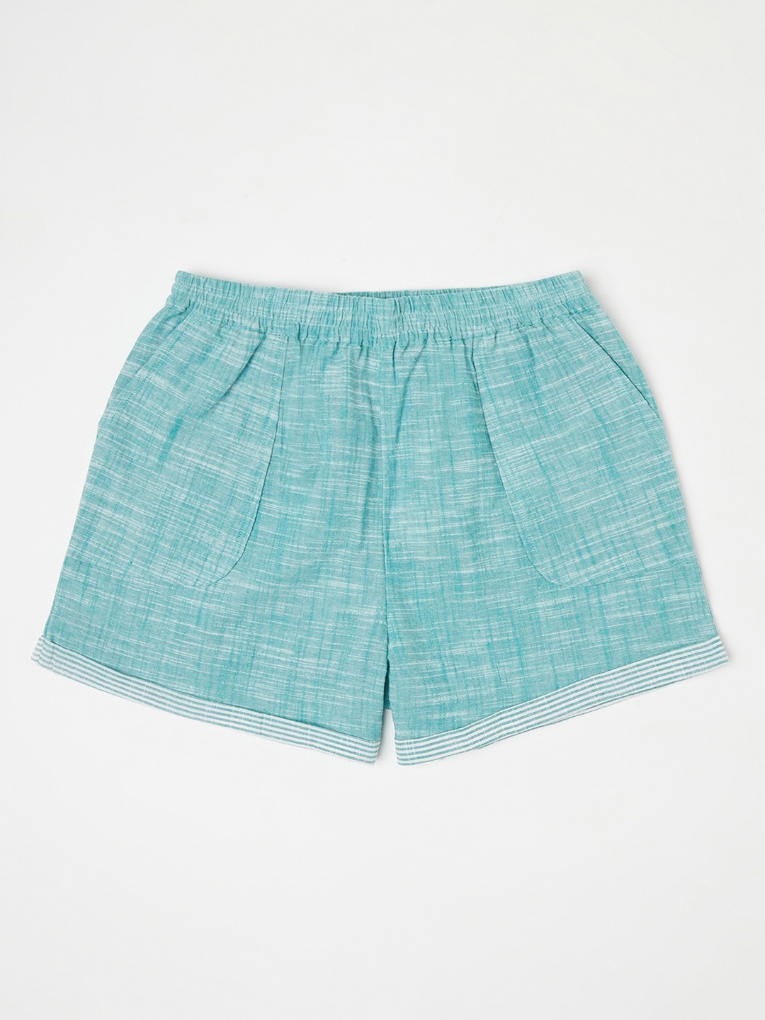 

Fabindia Women Sea Green Regular Shorts
