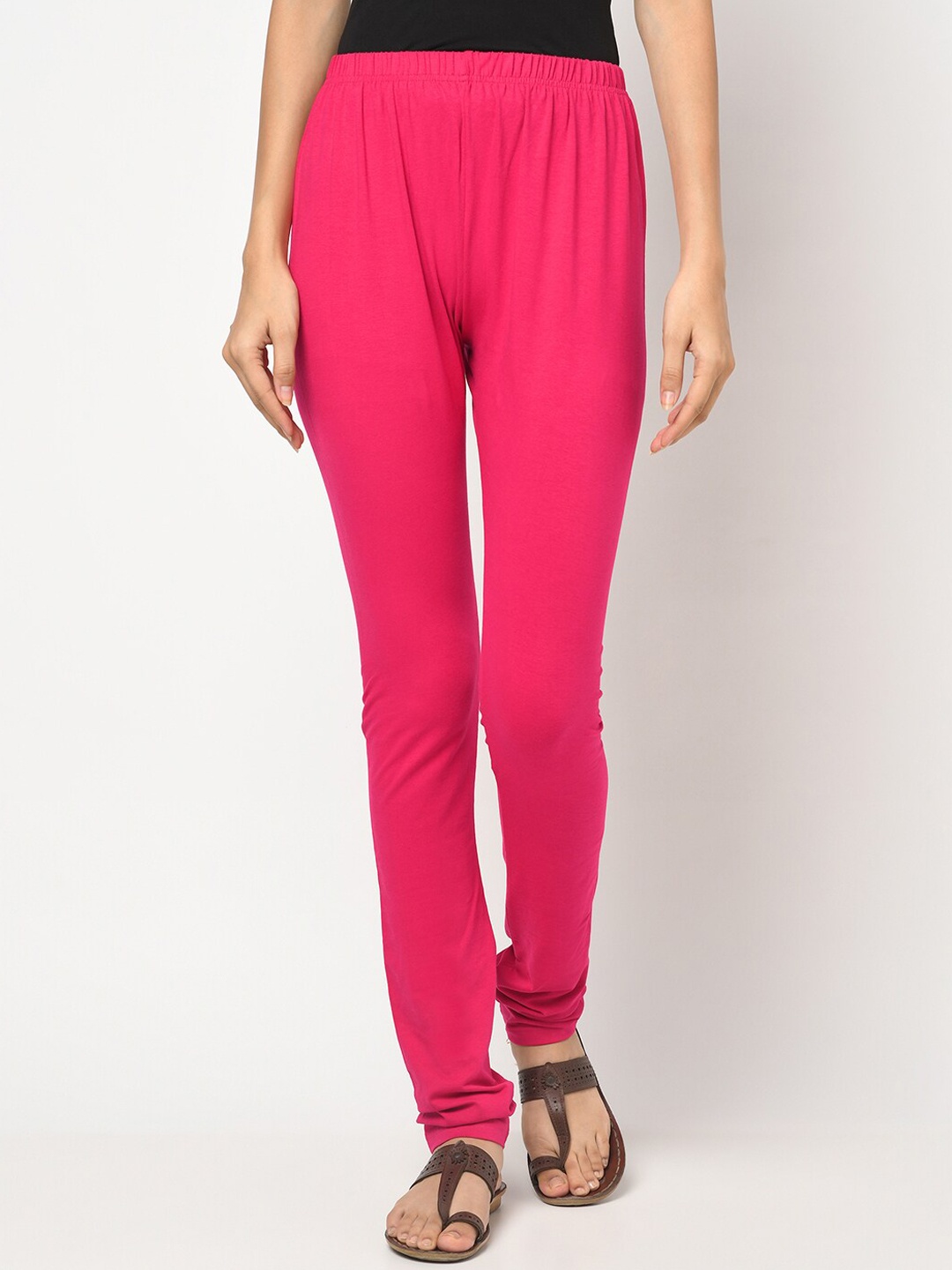 

Fabindia Women Fuchsia Solid Churidar