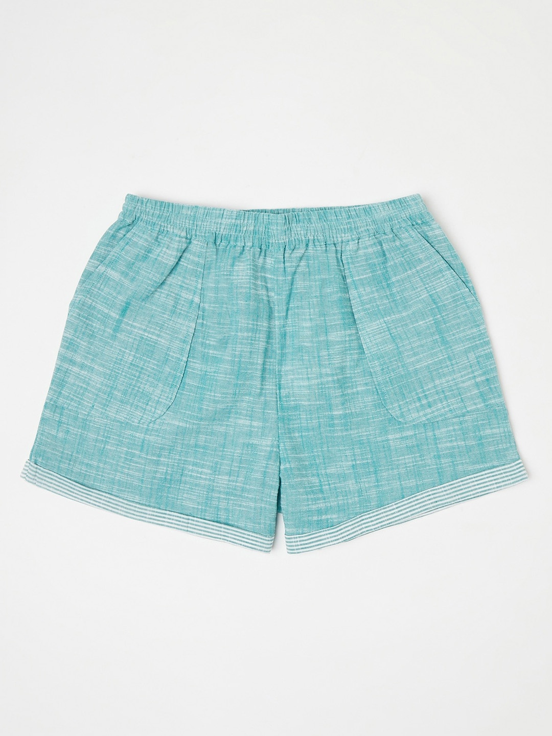 

Fabindia Women Green Regular Shorts