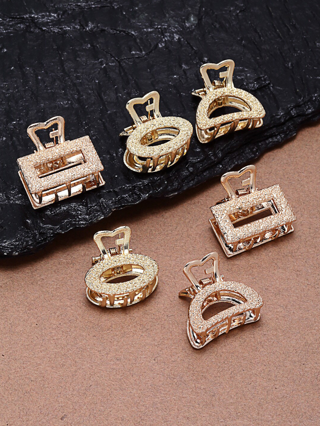 

Ferosh Women Set of 6 Antique Clutchers, Gold