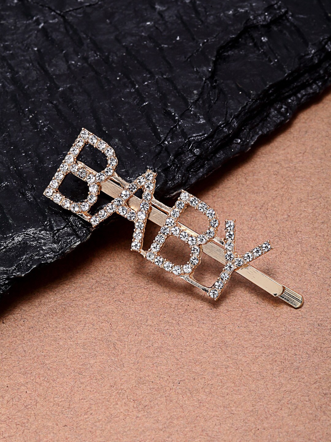 

Ferosh Women Gold-Toned & White Embellished Bobby Pins