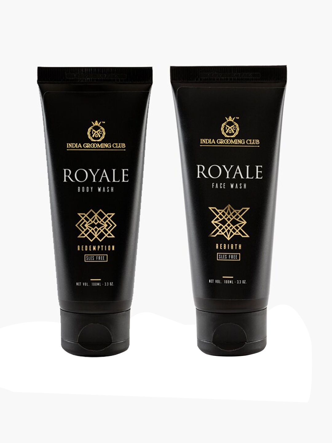 

India Grooming Club 2 Pcs Black Bath & Body Gift Set