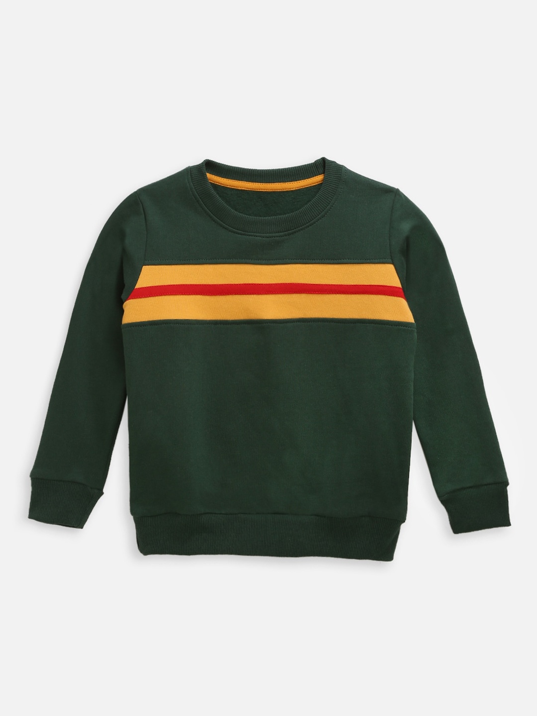 

YK Boys Green Striped Sweatshirt