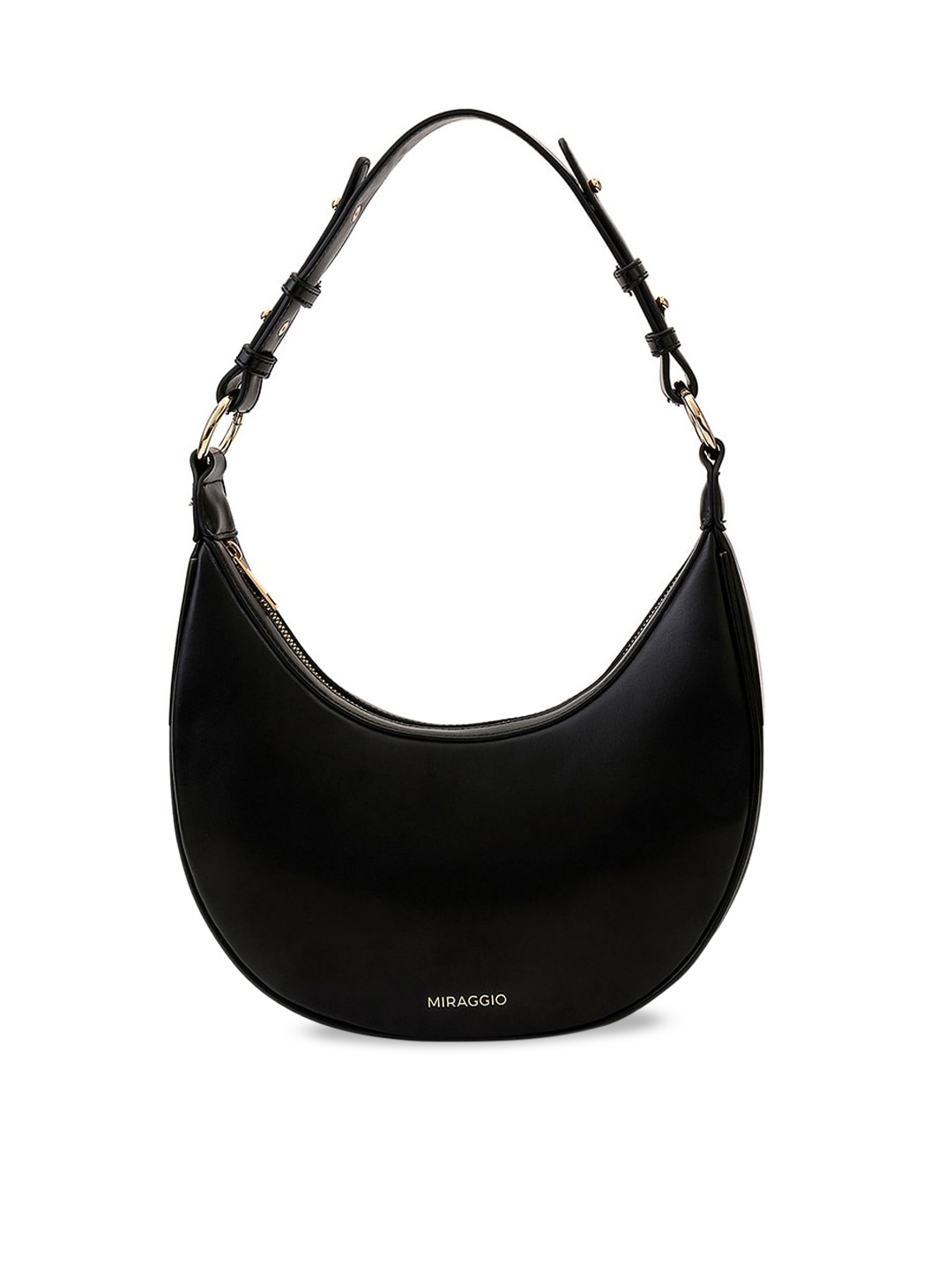 

MIRAGGIO Simone Saddle Mini Hobo Bag, Black