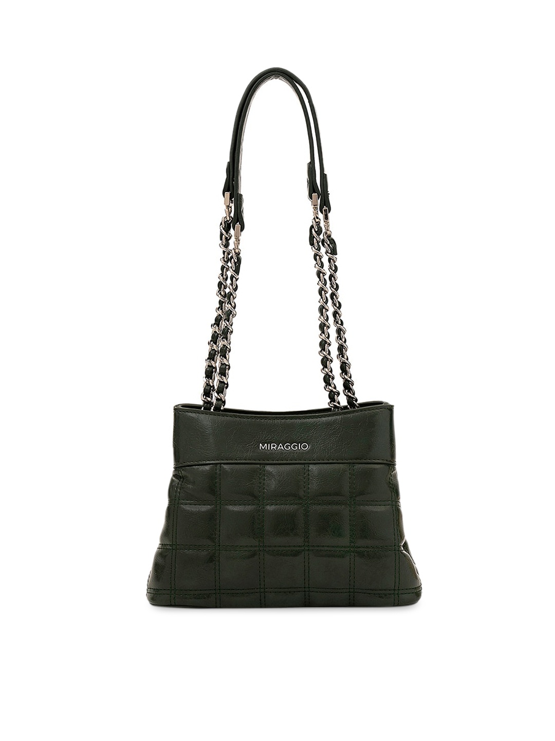 

MIRAGGIO Green Quilted Shoulder Bag