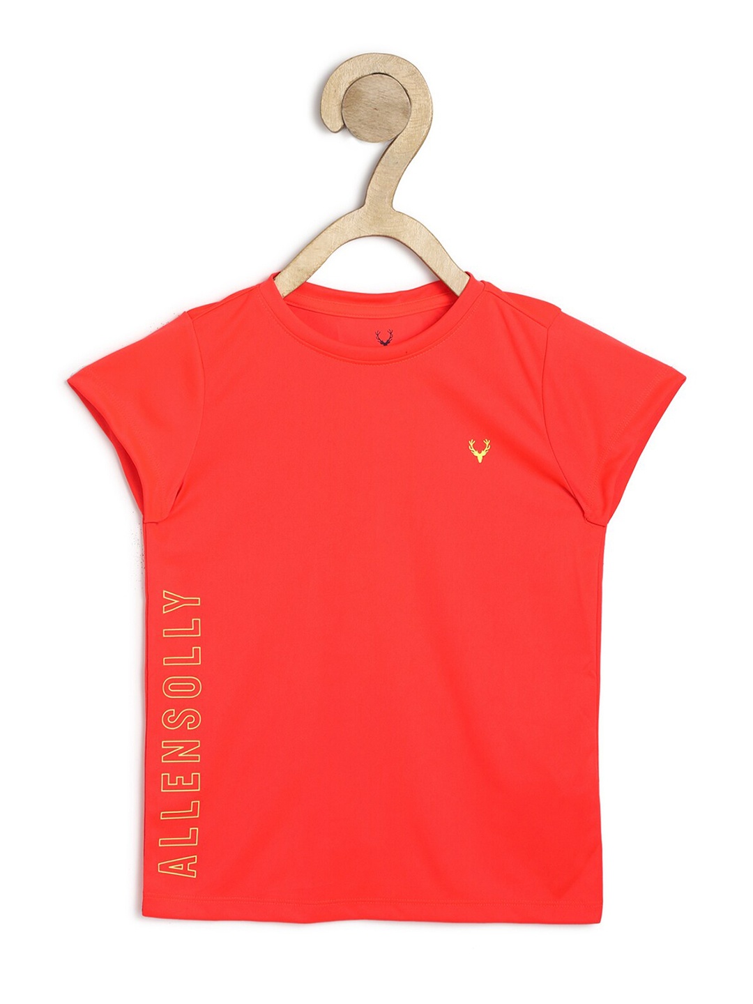 

Allen Solly Junior Girls Orange & Yellow Brand Logo Printed T-shirt