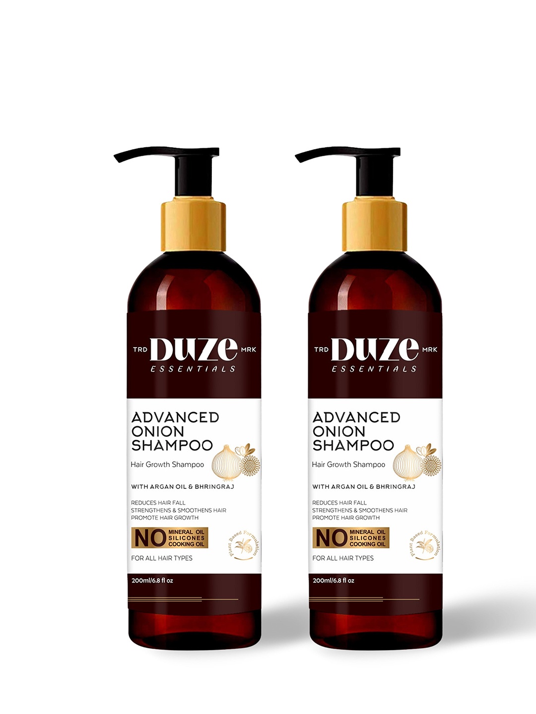 

Duze Pack Of 2 Unisex Onion Shampoo For Hair Growth & Hair Fall Control Anti Dandruff, Peach