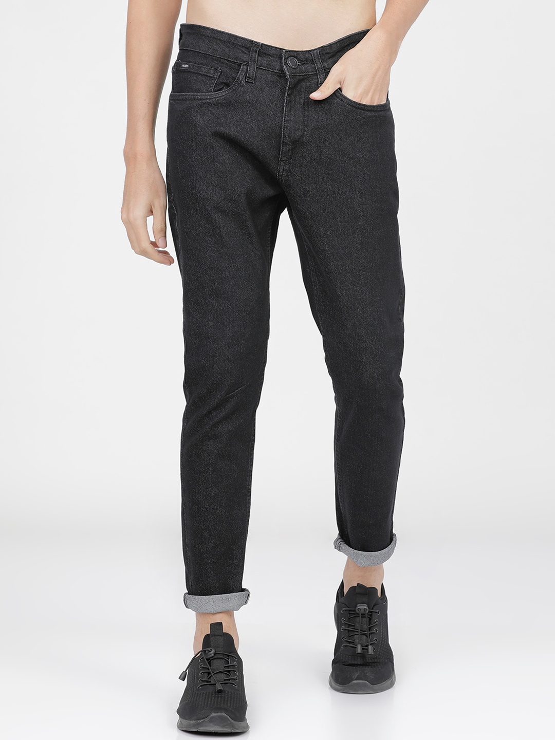 

HIGHLANDER Men Black Tapered Fit Stretchable Jeans