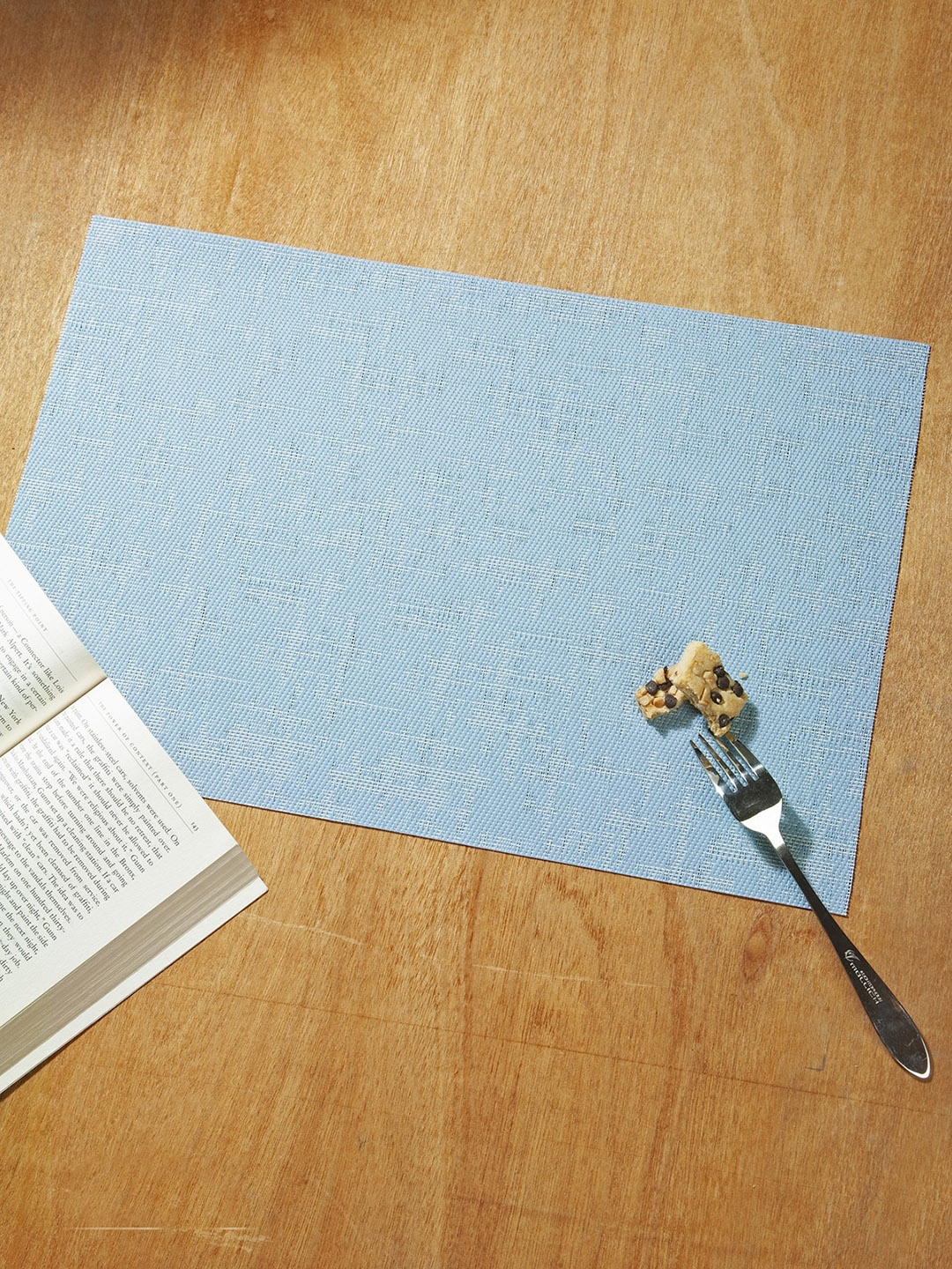 

OBSESSIONS Set of 6 Blue Solid Table Placemats