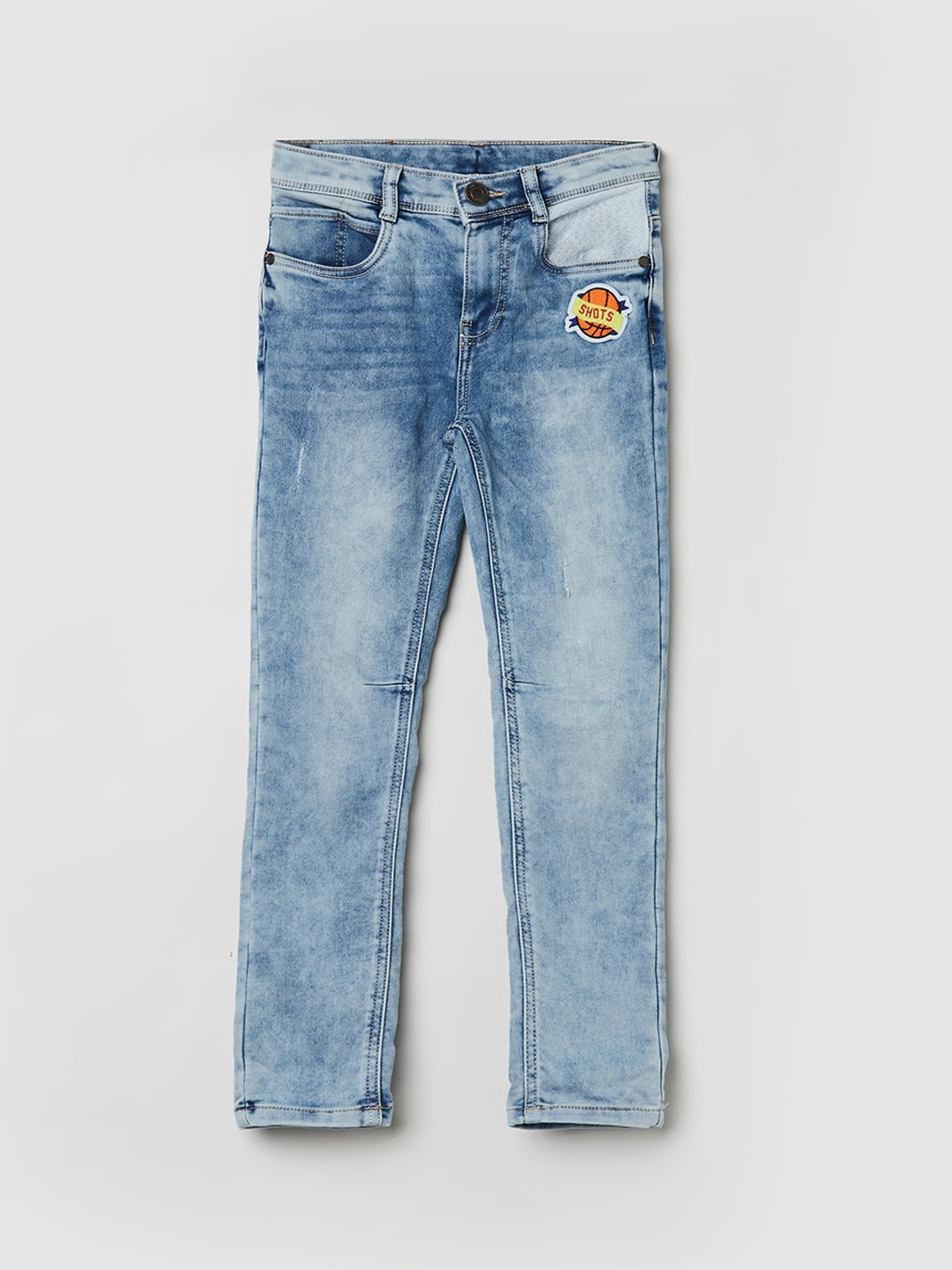 

max Boys Blue Heavy Fade Jeans