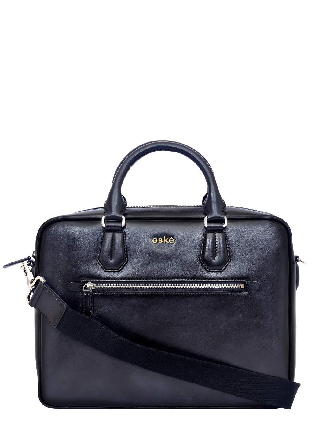 

Eske Men Navy Blue Leather Laptop Bag