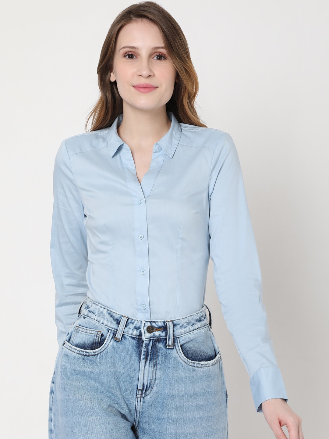 

Vero Moda Women Blue Opaque Casual Shirt