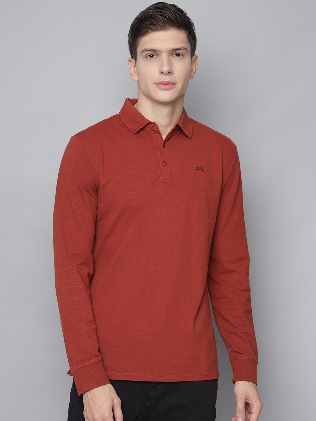 

LINDBERGH Men Red Polo Collar T-shirt