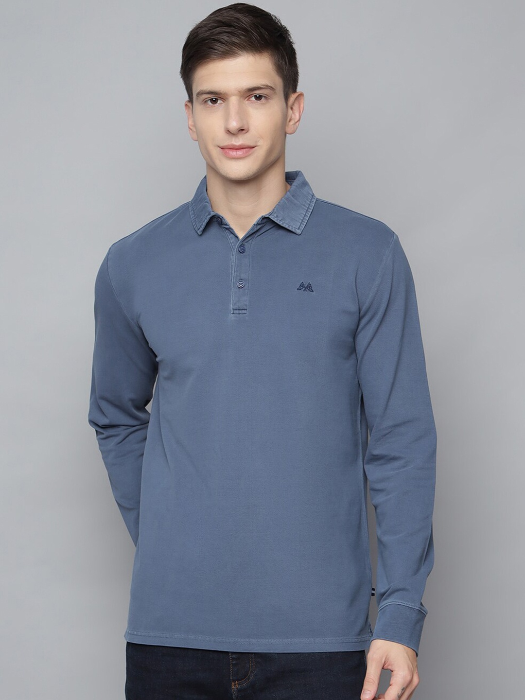 

LINDBERGH Men Blue Polo Collar T-shirt