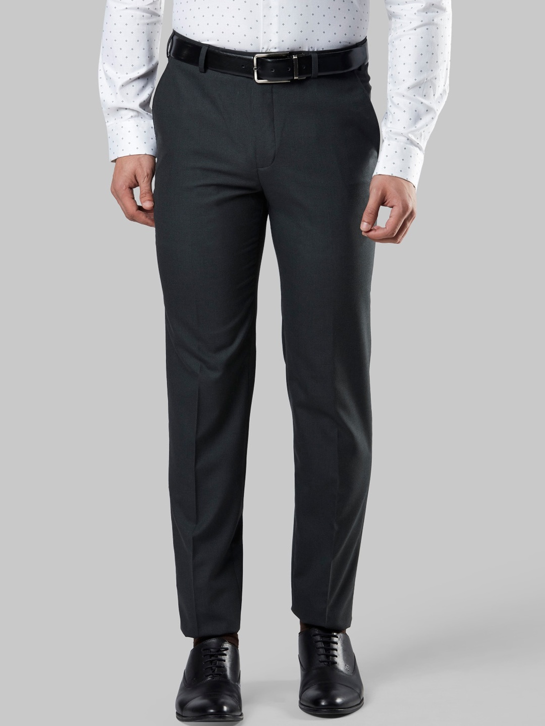 

Next Look Men Grey Slim Fit Formal Trousers