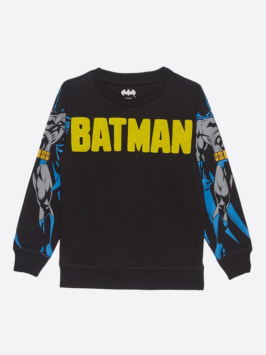 

Kids Ville Boys Black Batman Printed Sweatshirt