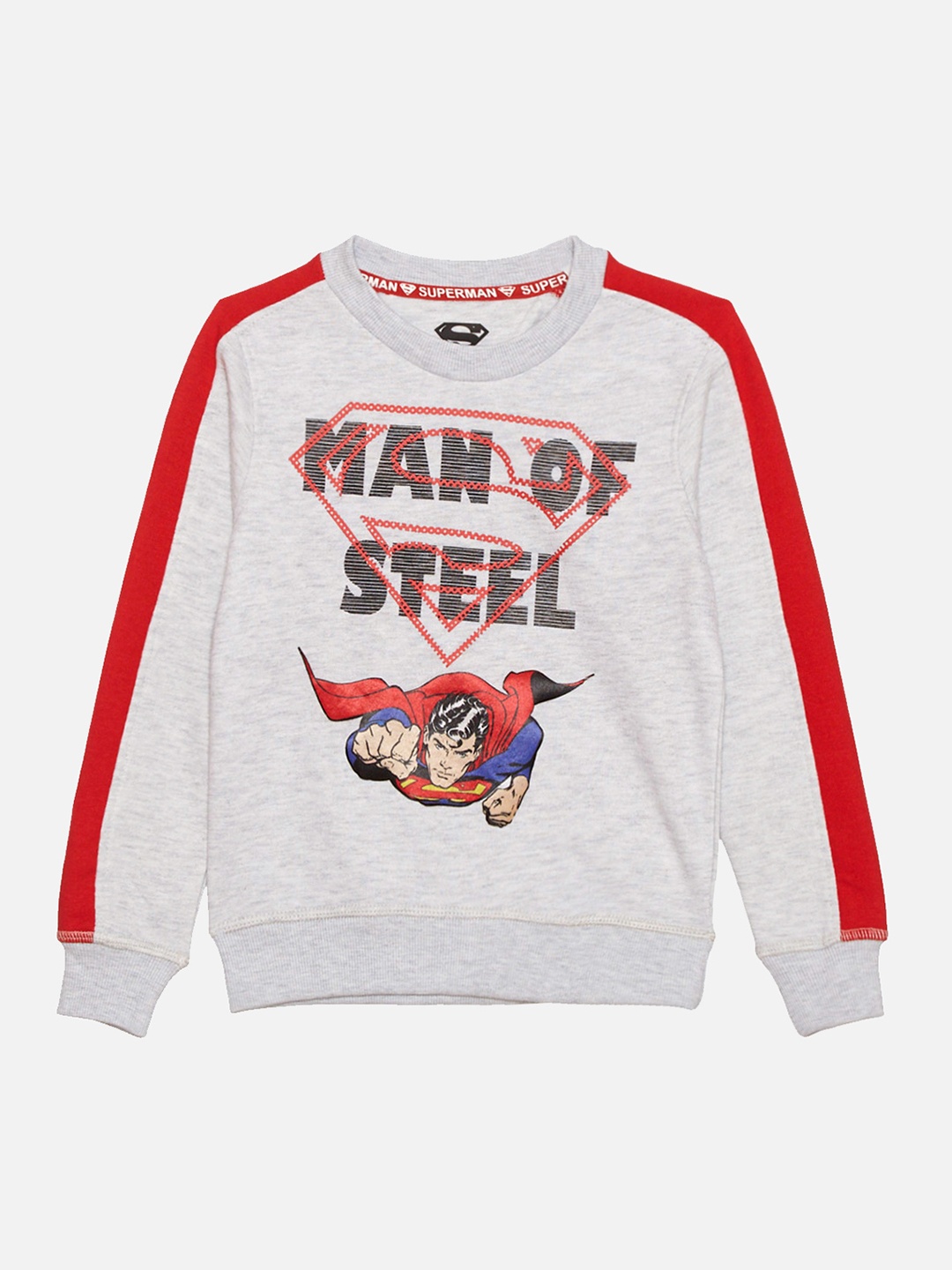 

Kids Ville Boys Grey Superman Printed Sweatshirt