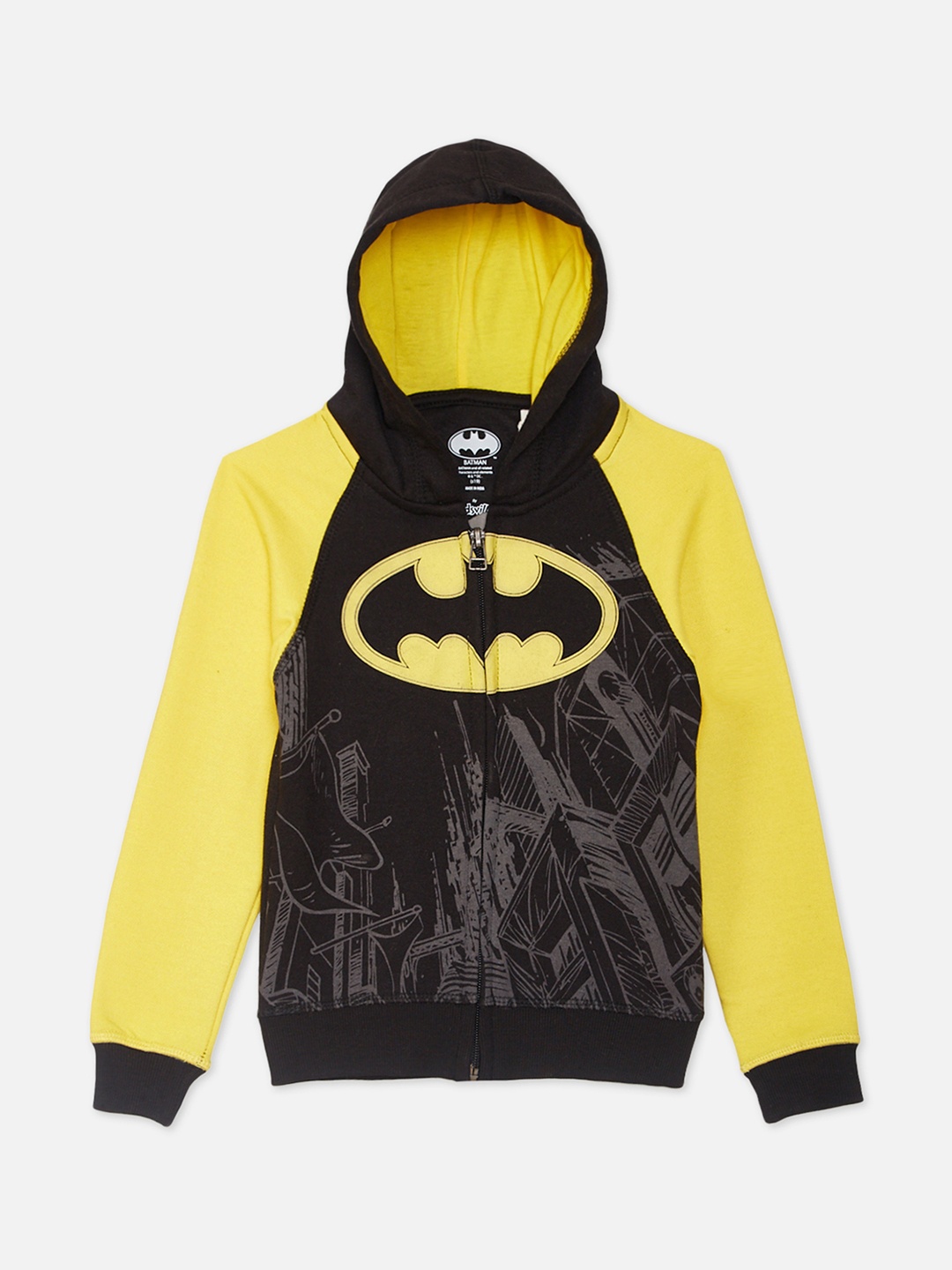 

Kids Ville Boys Black Batman Print Hooded Sweatshirt