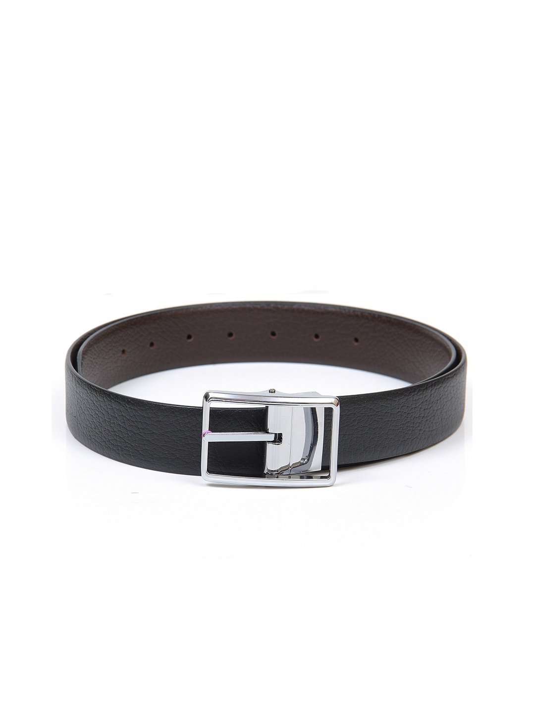 

Calvadoss Men Black Textured Leather Belt