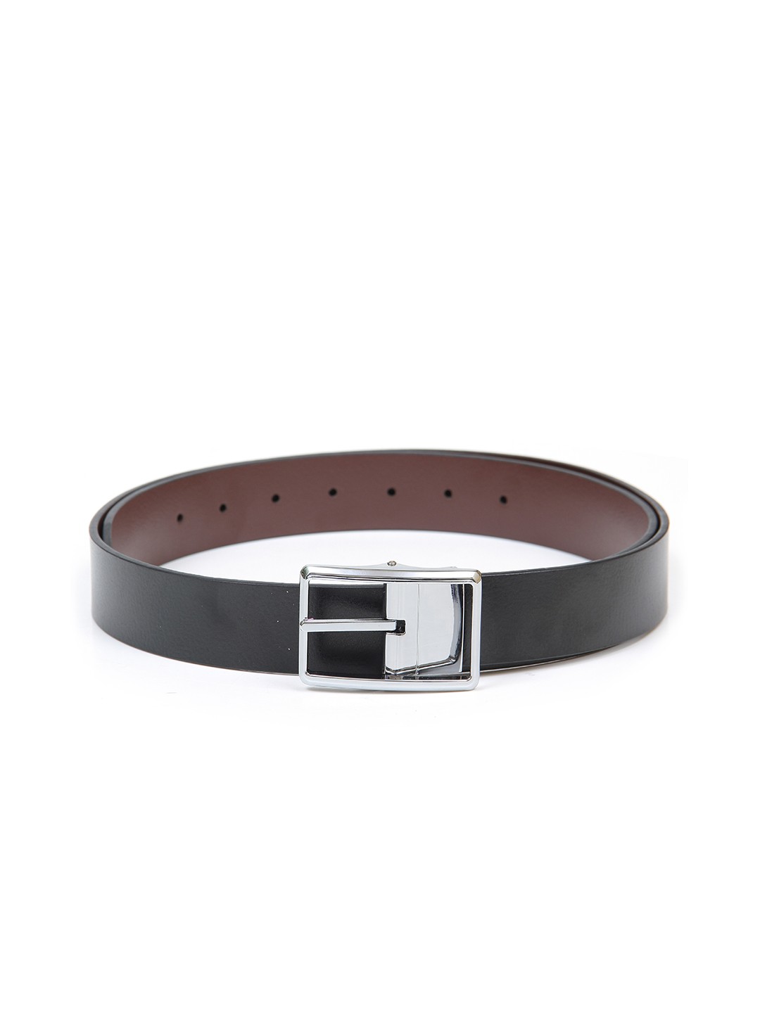 

Calvadoss Men Black Textured Leather Formal Belt