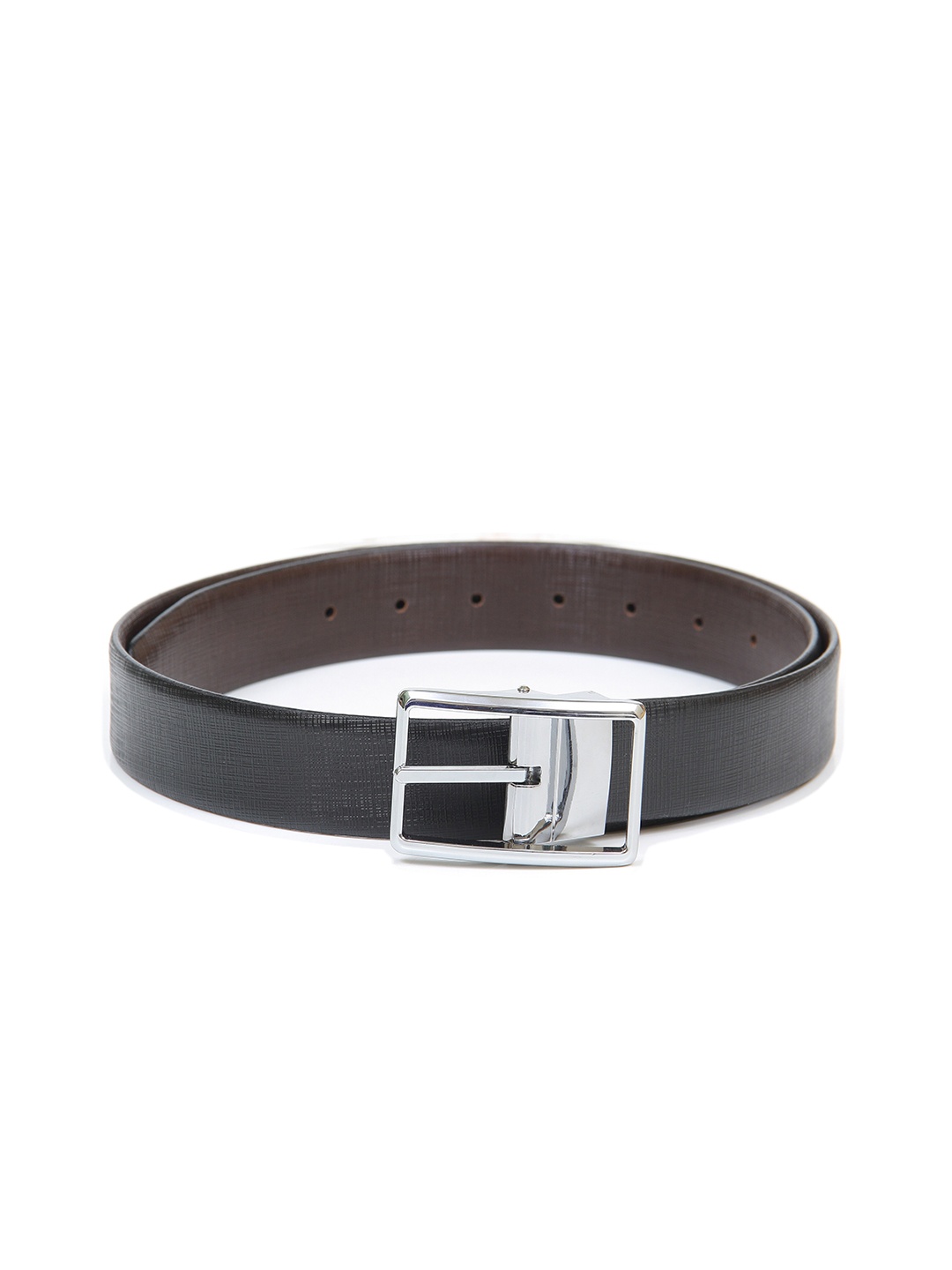 

Calvadoss Men Black & Brown Textured Premium Leather Reversible Formal Belt