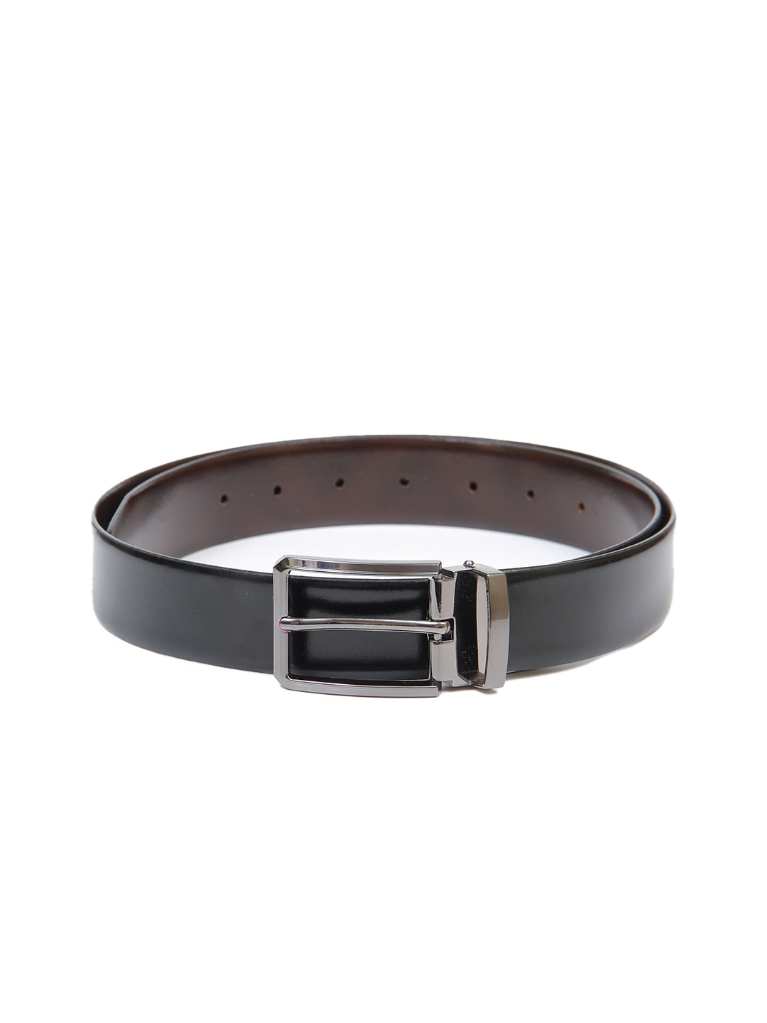 

Calvadoss Men Black Textured Leather Formal Belt