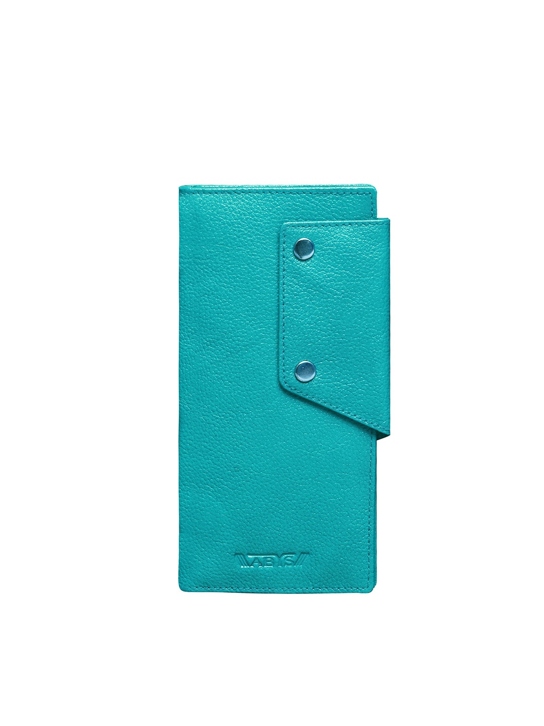 

ABYS Women Teal Leather Two Fold Wallet