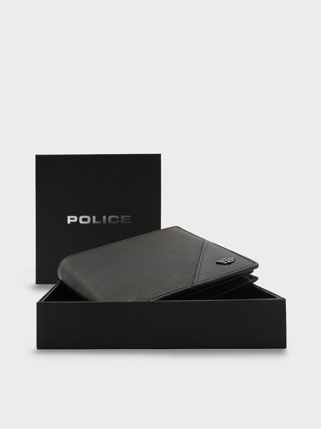 

Police Men Black Solid Leather Wallet