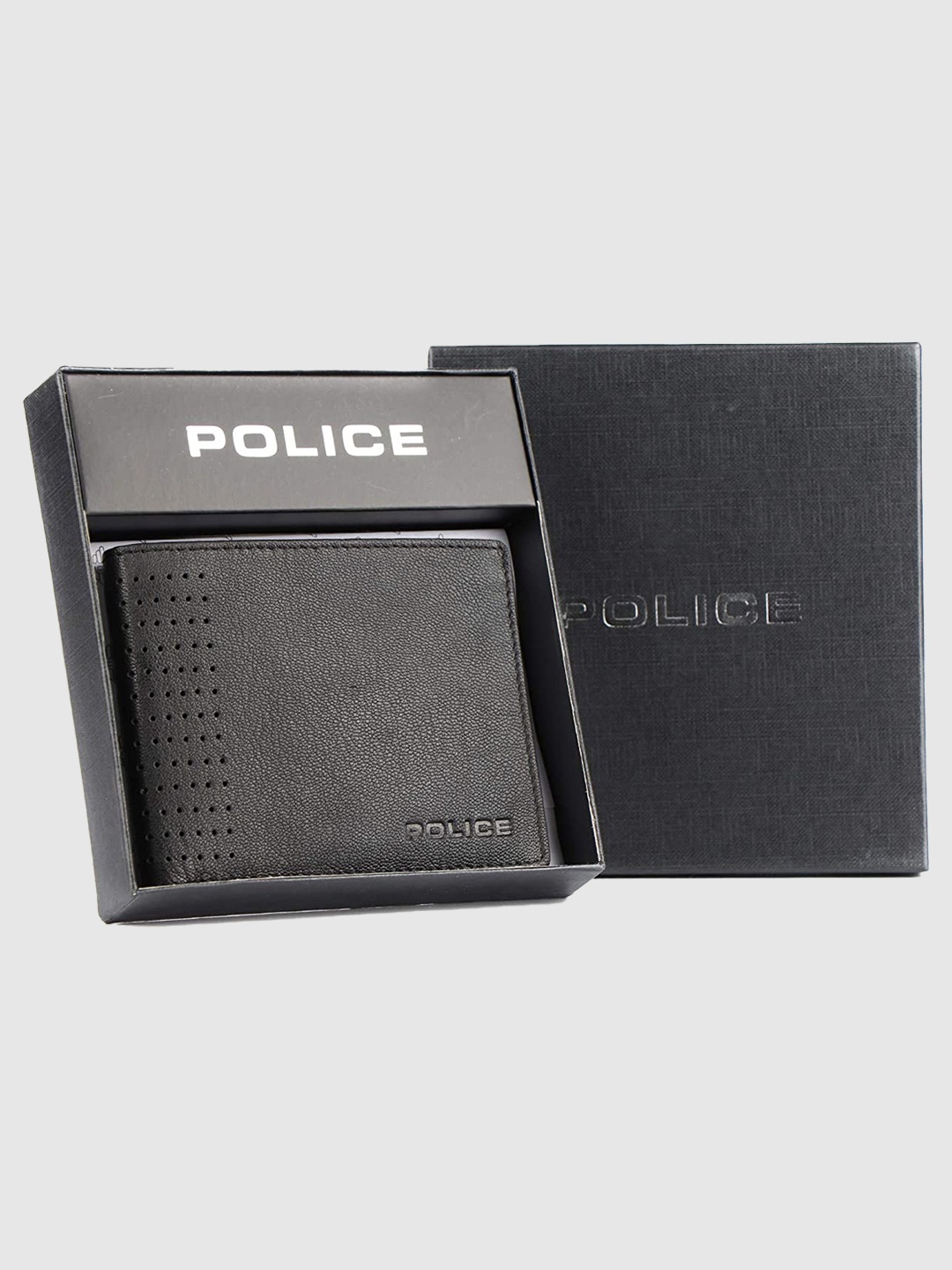 

Police Men Black Leather Two Fold Wallet